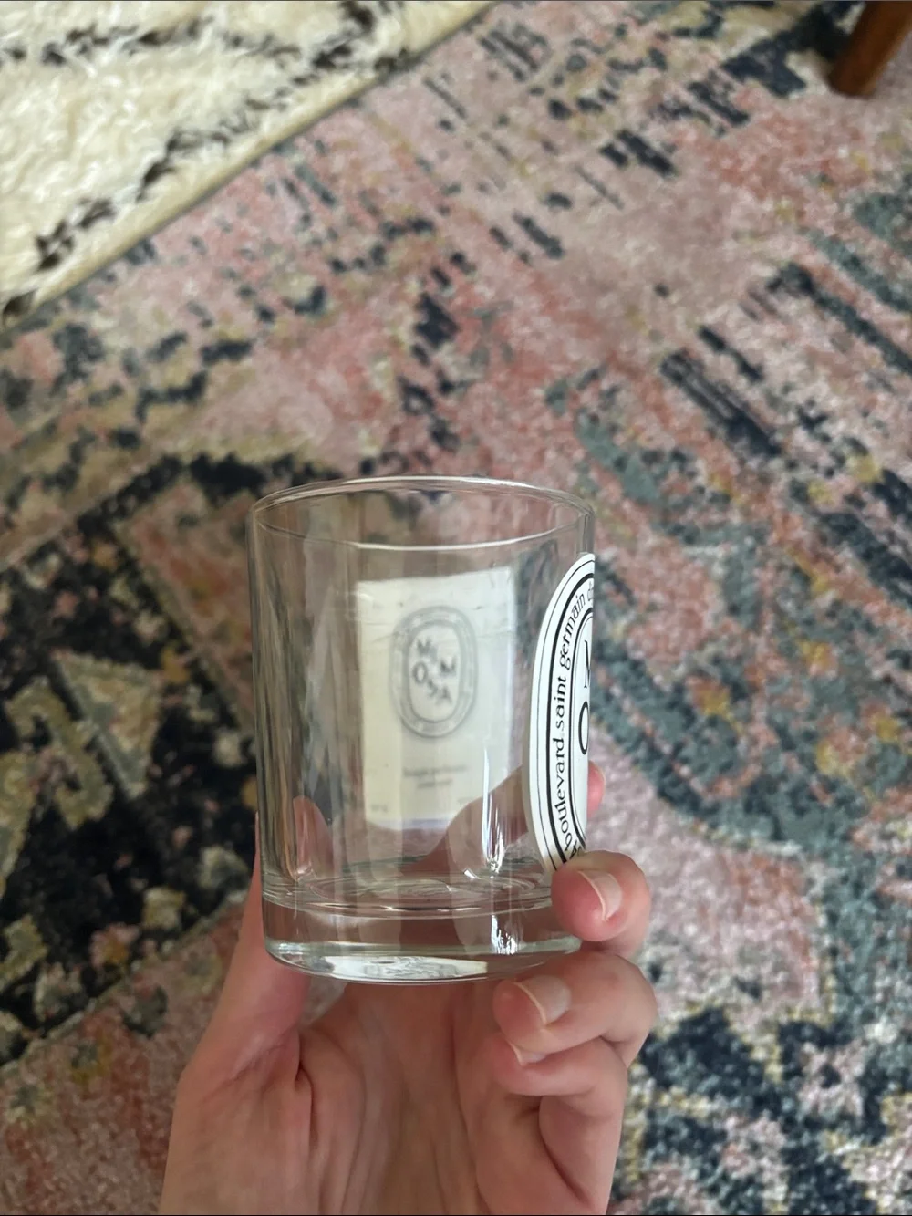 Diptyque Paris Empty Classic Candle Vessel Jar Mimosa Floral Luxury Decor